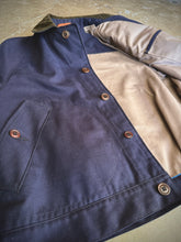 Load image into Gallery viewer, Roscoe Jacket - Navy Canvas, Flecked Corduroy Collar