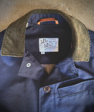 Load image into Gallery viewer, Roscoe Jacket - Navy Canvas, Flecked Corduroy Collar